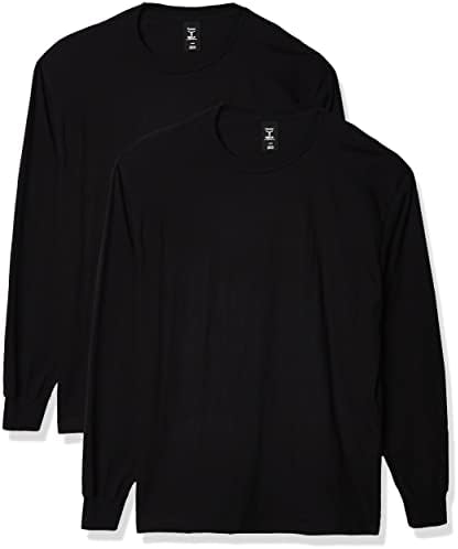 Gildan Mens 5.3 oz. Heavy Cotton Long-Sleeve T-Shirt G540 -Black